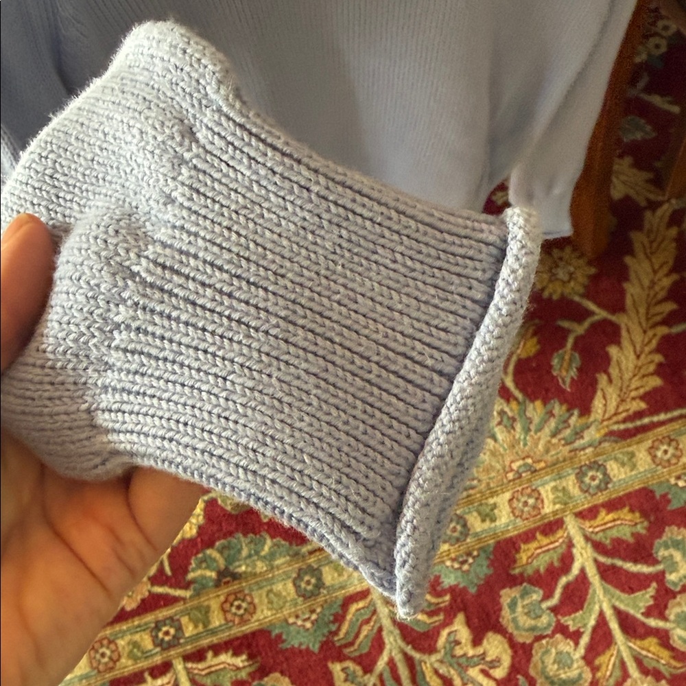 J. Crew Pale Blue Mock Neck Sweater - Picture 6 of 6